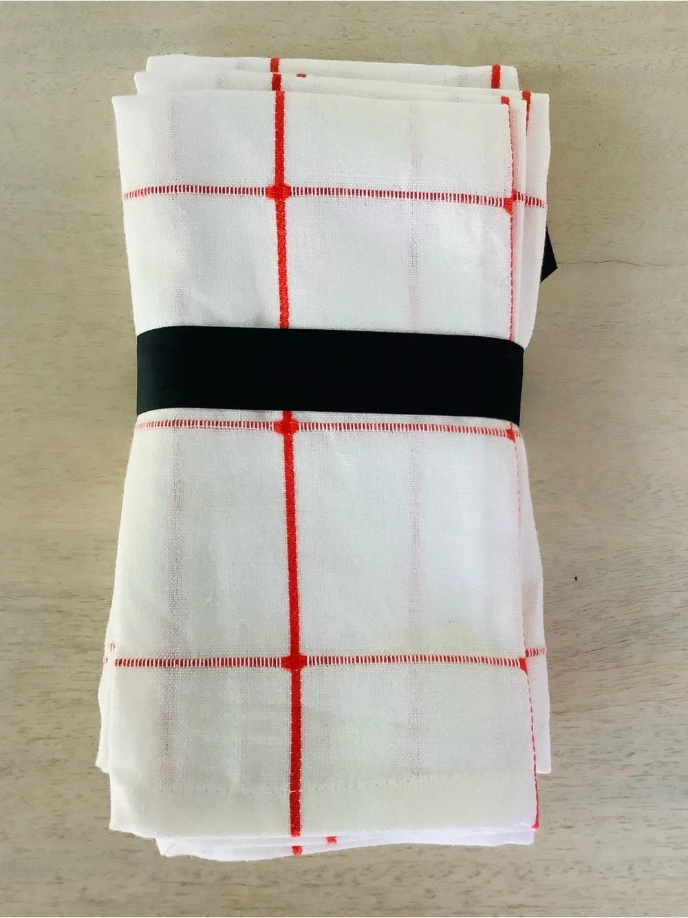 4pc Hearth & Hand Magnolia Poppy Gingham Napkin Set